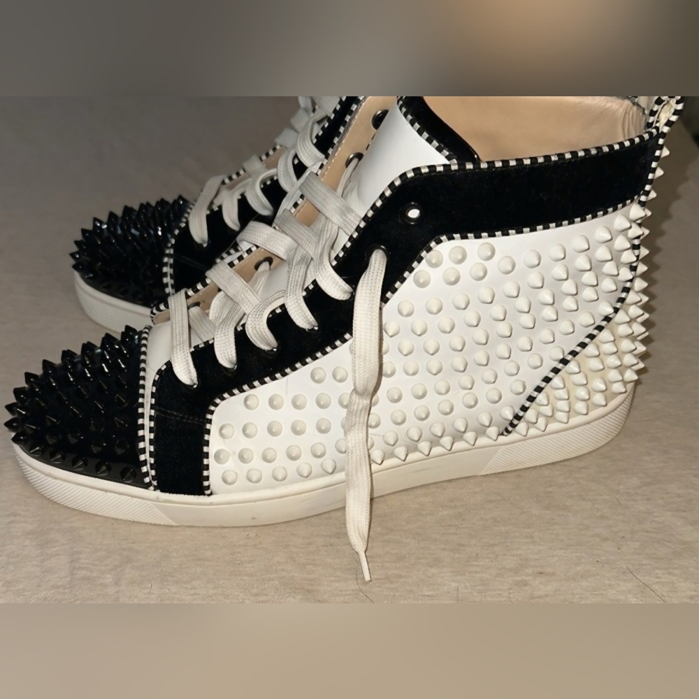 Christian Louboutin Monochrome Spiked High-Tops